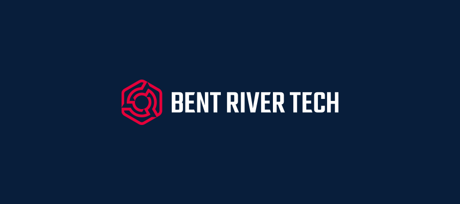 Bent River Tech industrial logo on dark background
