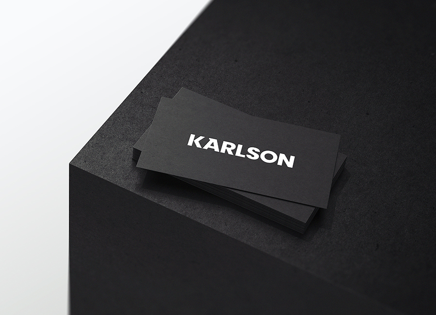 Karlson bespoke industrial wordmark mockup