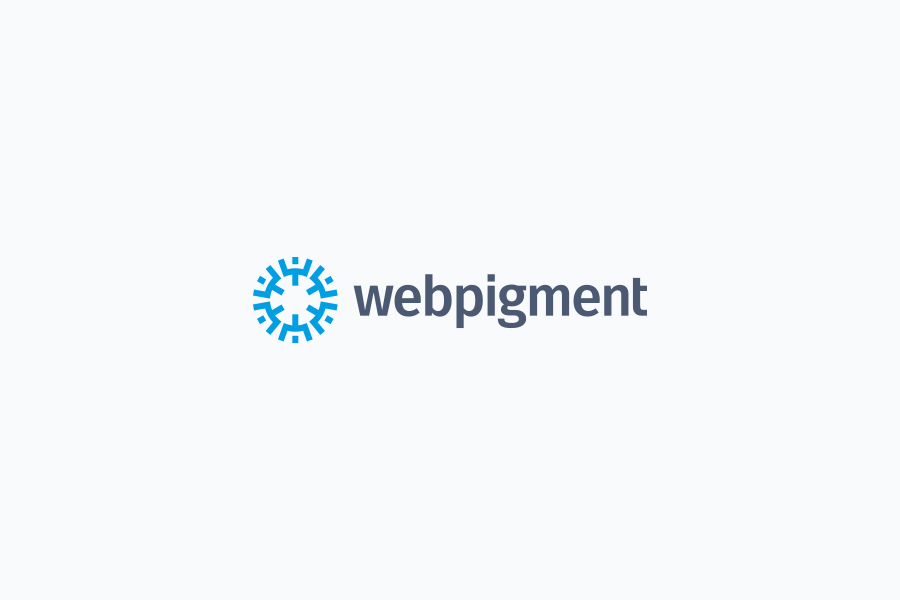 Webpigment wordpress developer logo design on light background